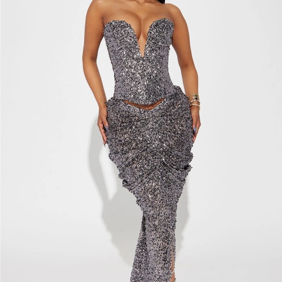 2pc Sequin Skirt Set - Picture 3 of 6